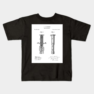 Corkscrew Patent - Wine Lover Home Kitchen Art - White Kids T-Shirt